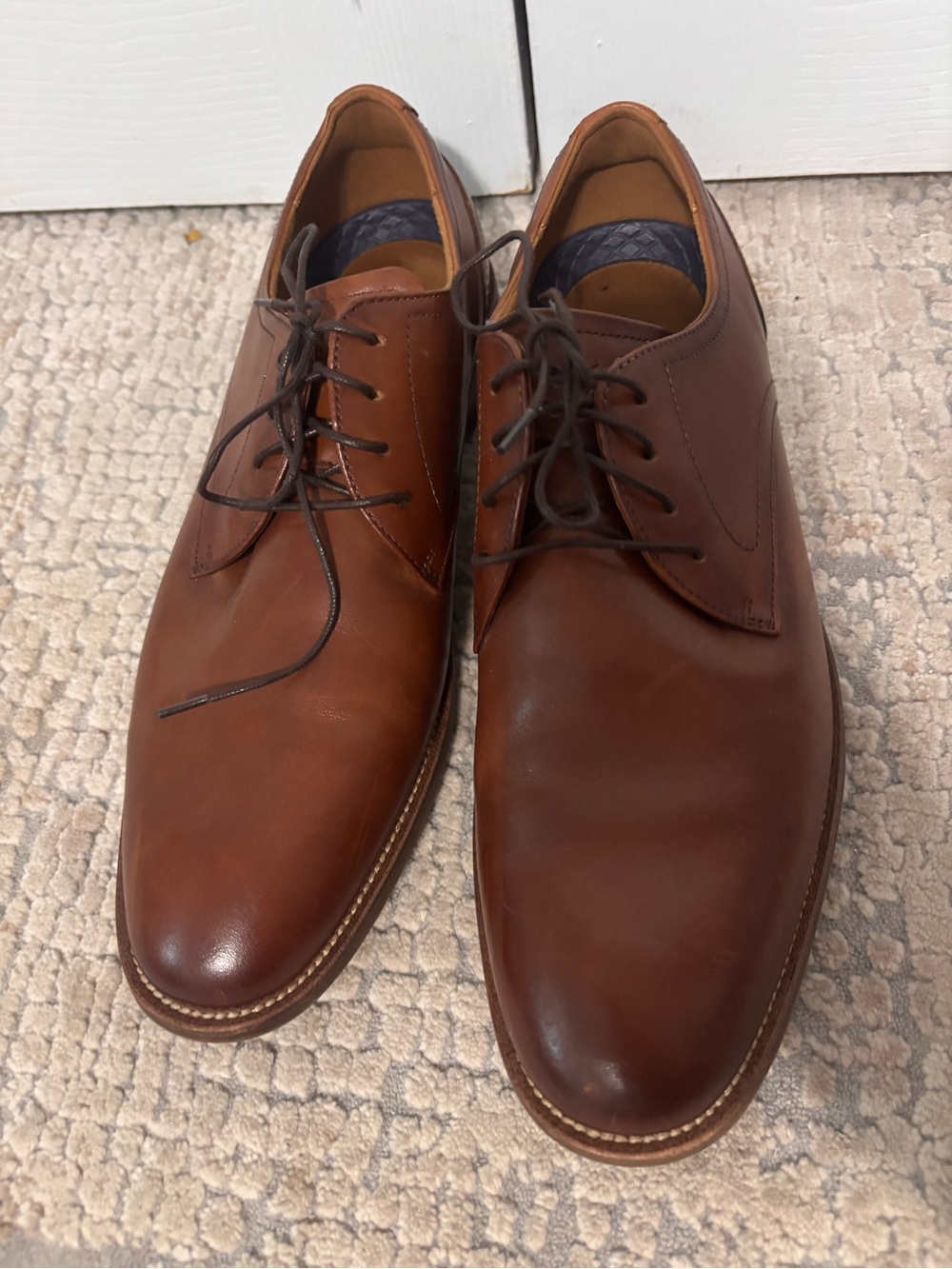 Florsheim size 10.5 Men's Brown Leather Dress Shoes worn once